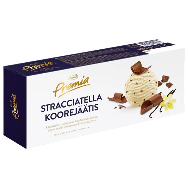 Vanillijäätis šokolaadilaastudega, 1 l