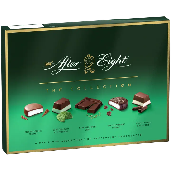 After Eight 199g minttutäytteistä tummaa ja maitosuklaata suklaarasia