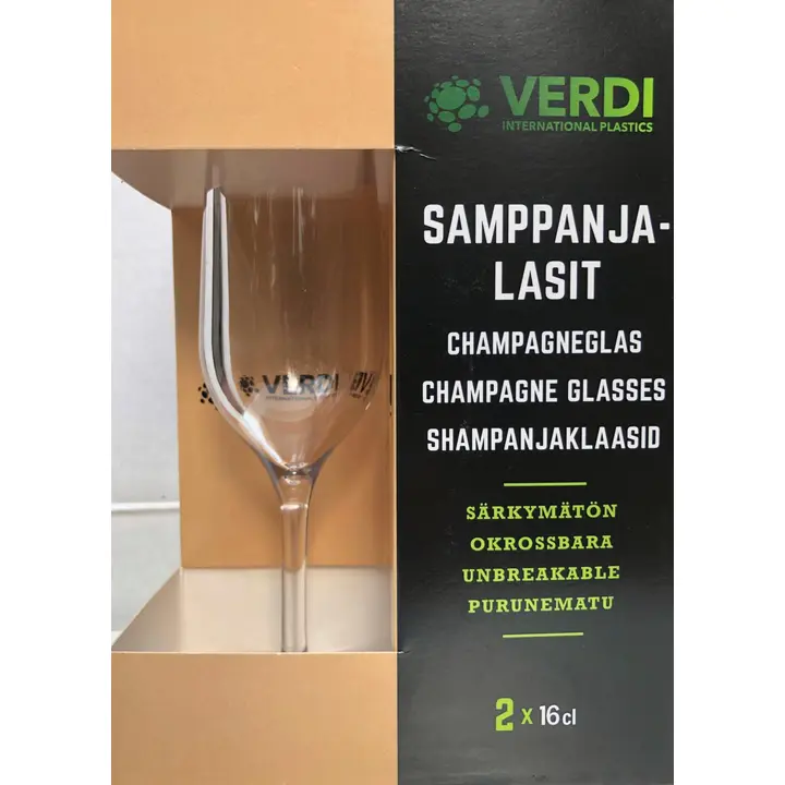 Akvila shampanjalasi Tao 16cl / 2kpl särkymätön, konepesunkestävä