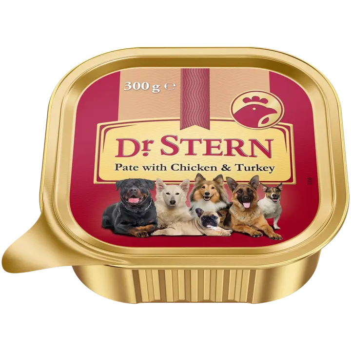 Dr.Stern kana ja linnuliha pasteet koertele 300g alu cup