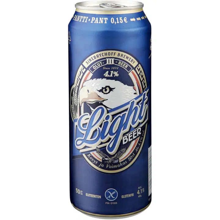 Koff Light Beer gluteeniton lager  olut 4,1 % tölkki 0,5 L