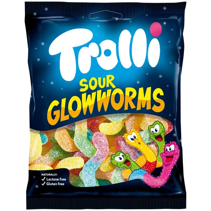 Trolli Sour Glowworms kummikommid 200 g