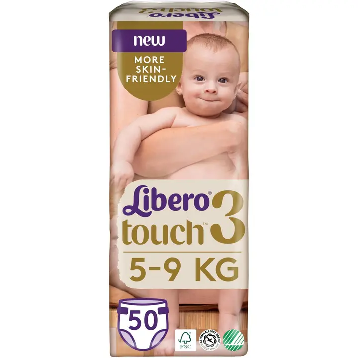 Libero Touch teippivaippa koko 3, 4-8kg 50 kpl