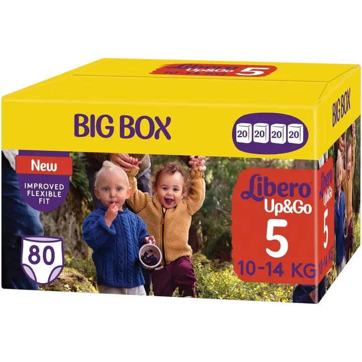 Libero Up&Go housuvaippa koko 5, 10-14 kg, 80 kpl