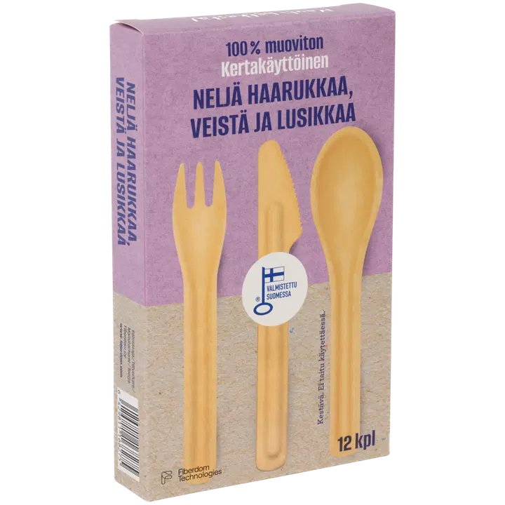Fiberdom Neljä haarukkaa, veistä ja lusikkaa