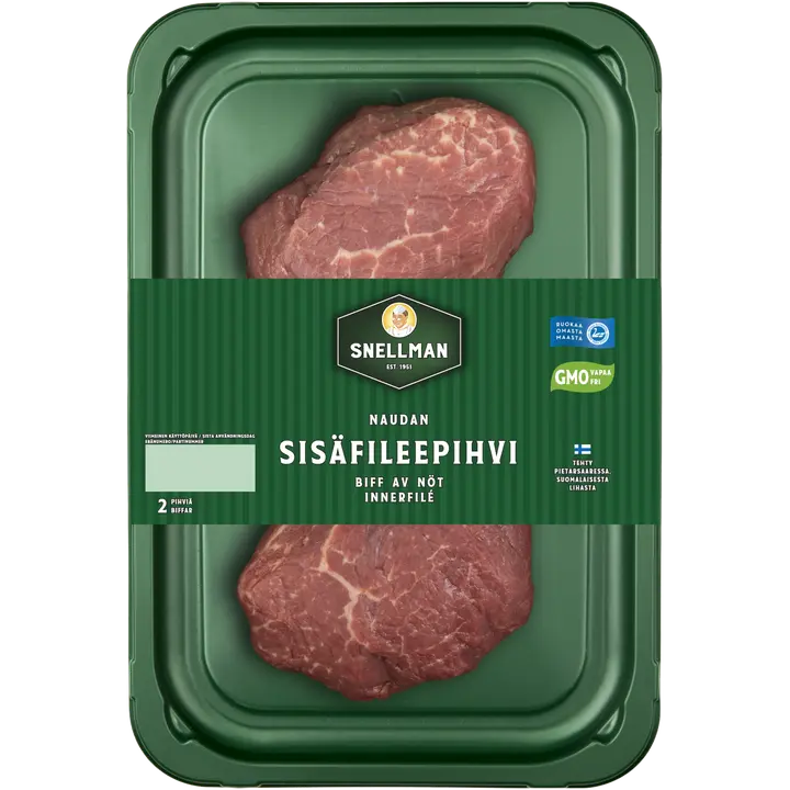 Snellman Naudan sisäfileepihvi 2 kpl n.300g