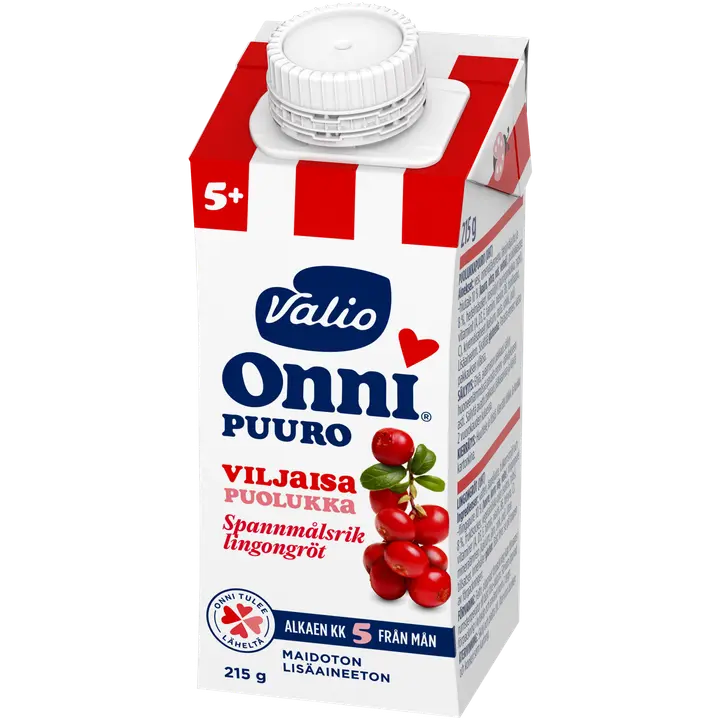 Valio Onni® viljaisa puolukkapuuro 215 g UHT (alk 5 kk)