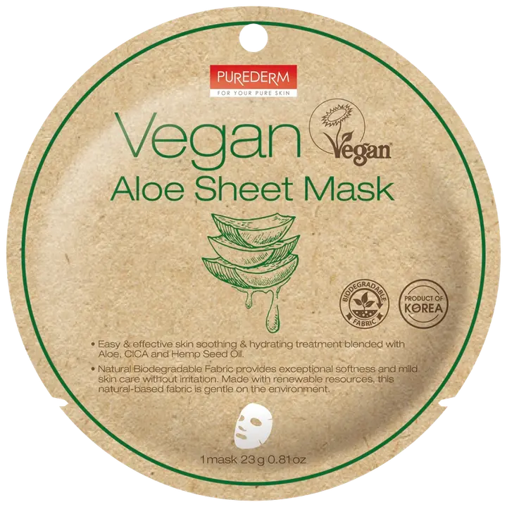 Purederm kangasmask vegan aloe