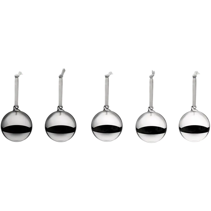 Iittala lasipallo 40 mm hopea 5 kpl