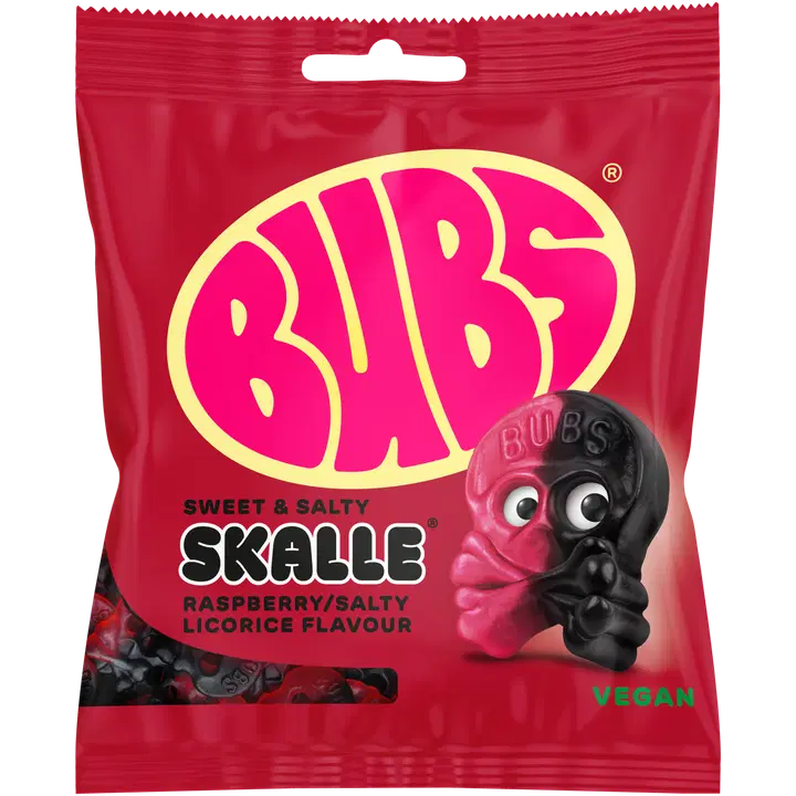 BUBS Raspberry Salty Licorice SKALLE makeinen 155g
