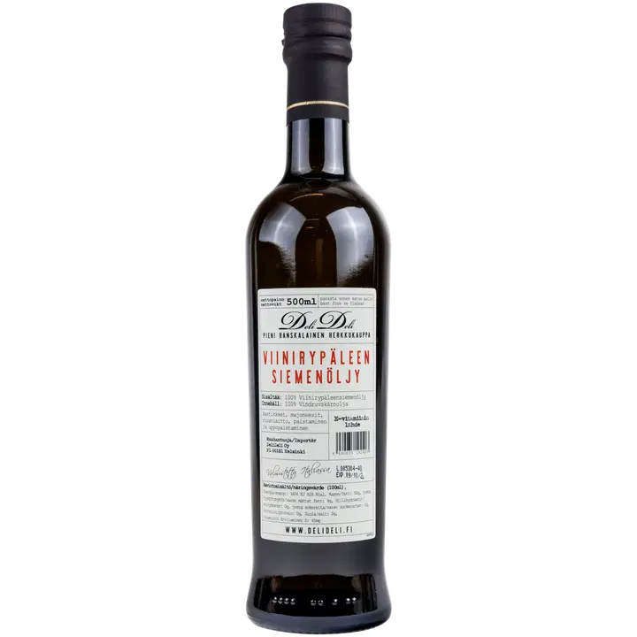 Viinirypäleensiemenöljy DeliDeli 500ml