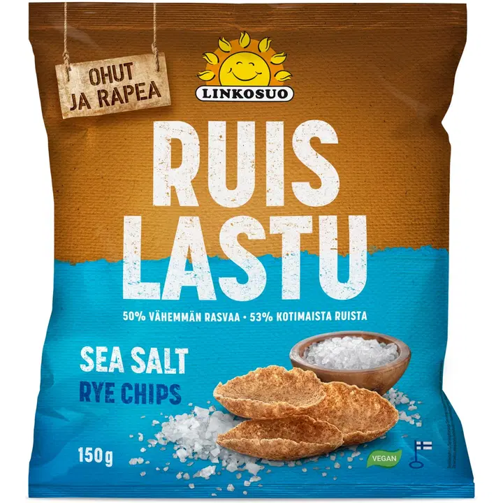 Linkosuon Ohut Ruislastu seasalt 150 g