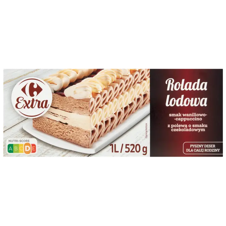Carrefour Extra Vanilli-Cappuccino maitseline jäätisetort 1 l