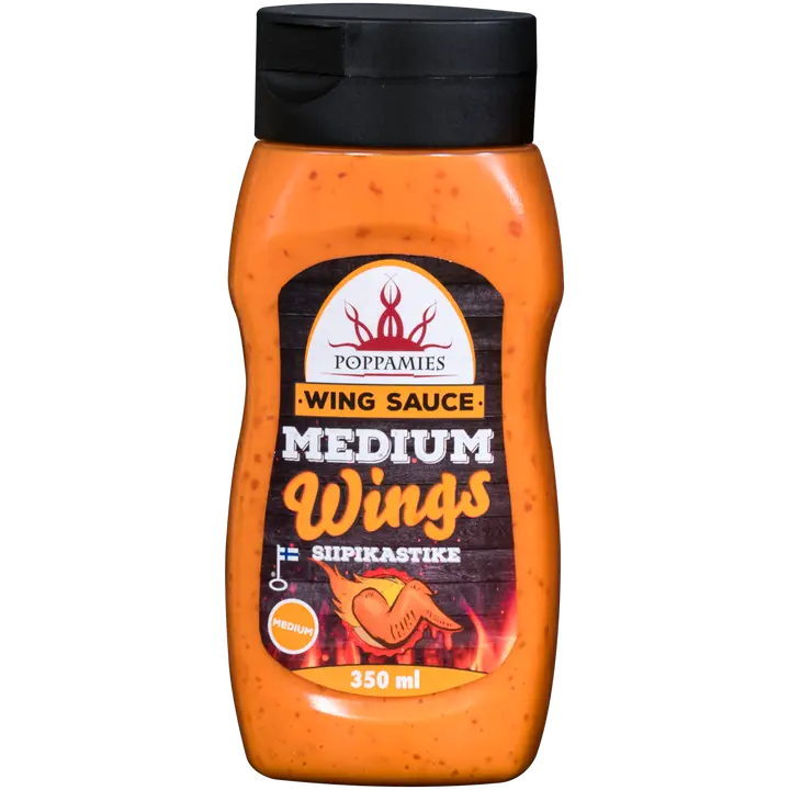 Poppamies Wing sauce medium siipikastike 340g