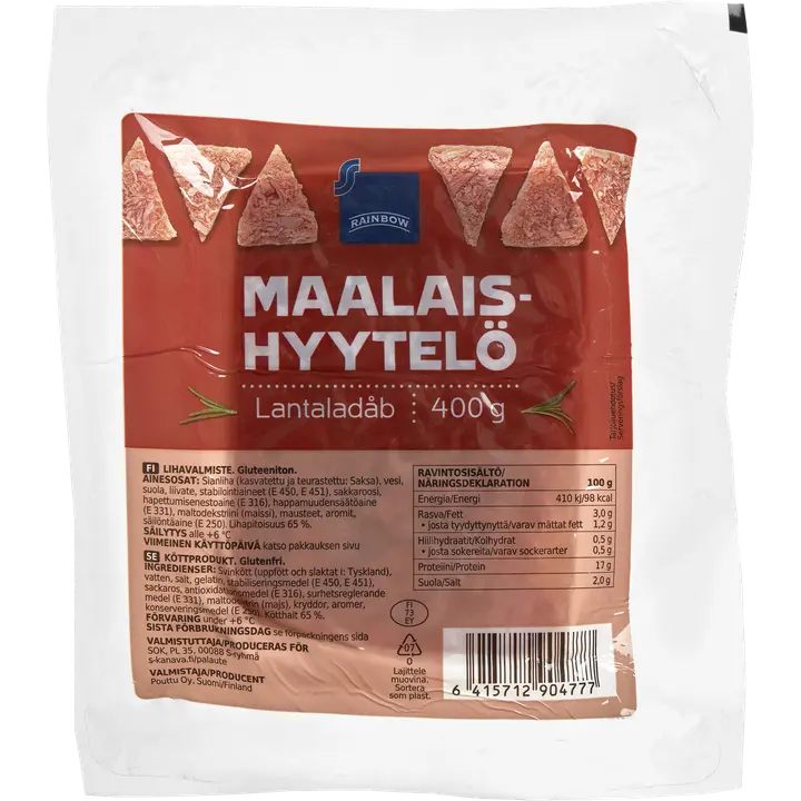 Rainbow Maalaishyytelö 400g, pala