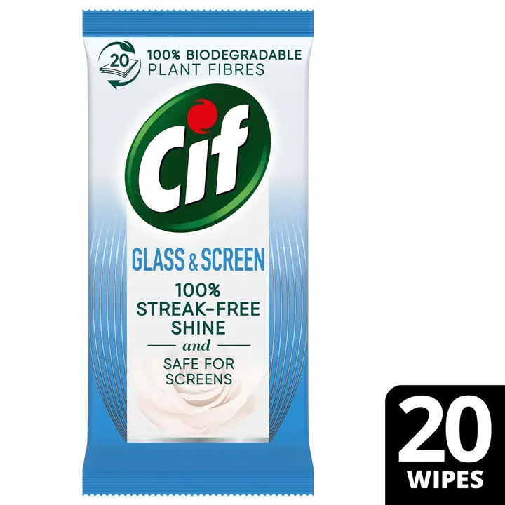 Cif Lasi & Ikkuna Puhdistusliina Hellävarainen 20 kpl