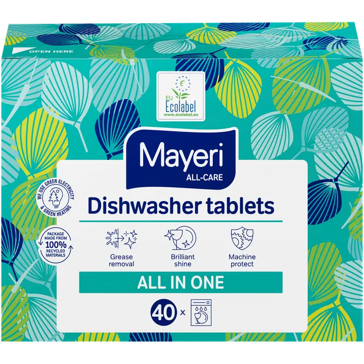Nõudepesumasina tabletid Mayeri All-Care 40tk