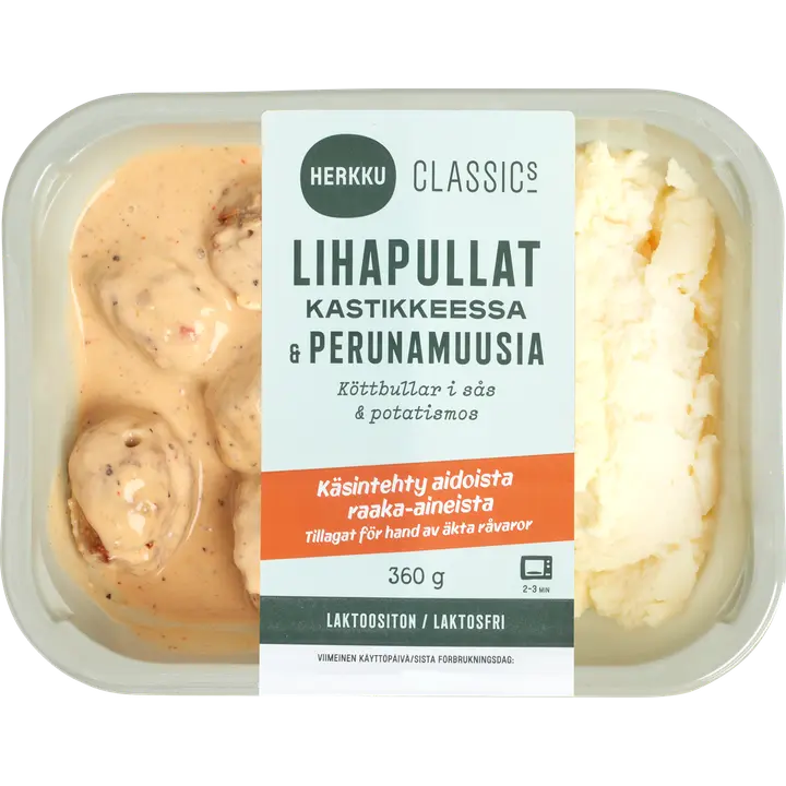 Herkku Classics Lihapullat kastikkeessa & perunamuusia 360g