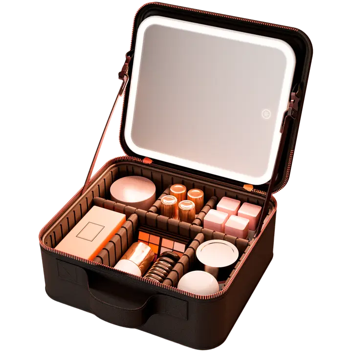 Kosmeetikakott Pixiem LED-peegliga