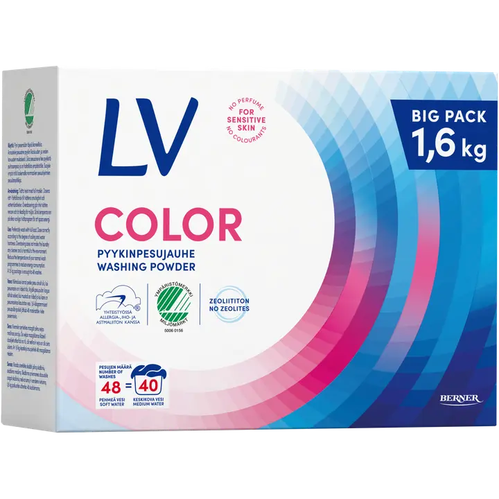 LV 1,6kg Color pyykinpesujauhetiiviste