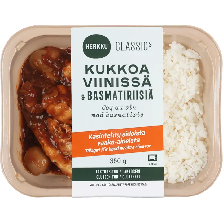 Herkku Classics Kukkoa viinissä ja basmatiriisiä 350g