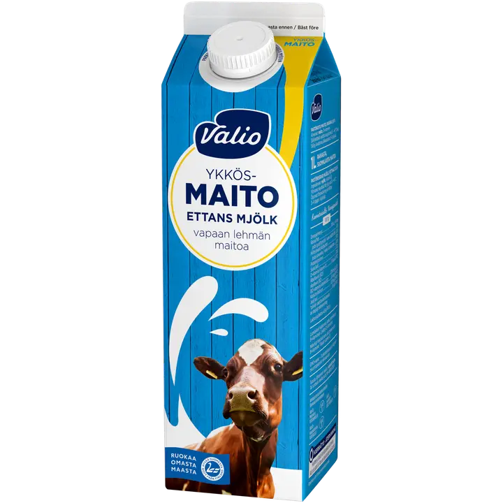 Valio vapaan lehmän ykkösmaito 1 l