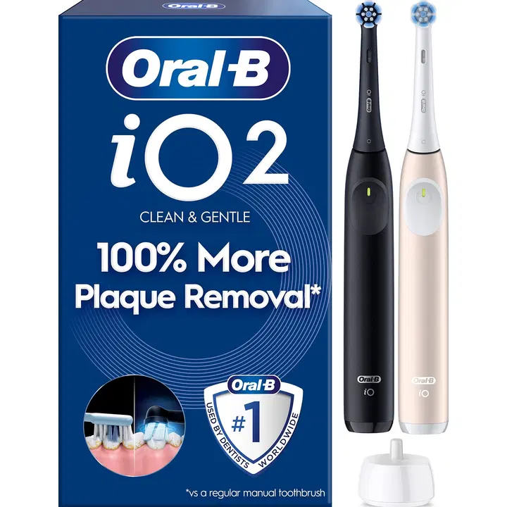 Oral-B iO2 Night Black/Calm Pink Duo sähköhammasharja + Travel case