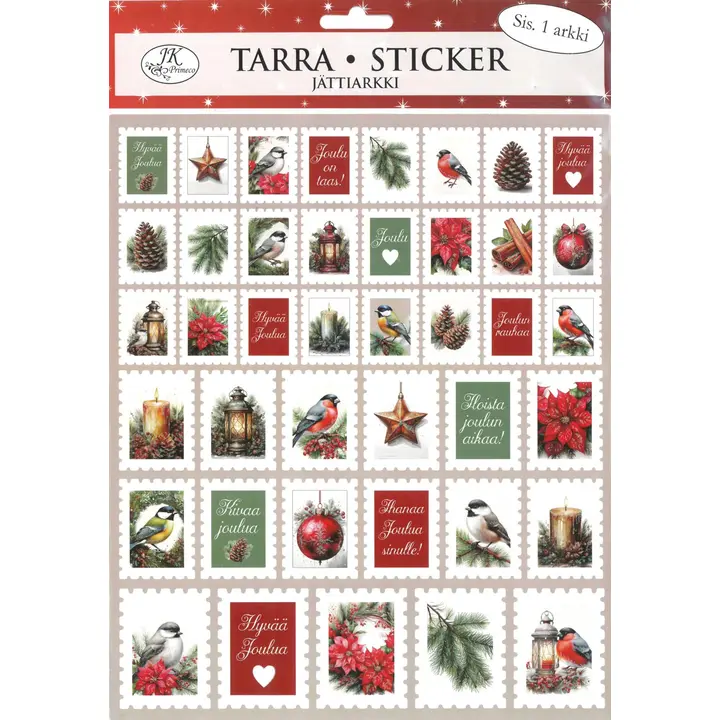 J.K. Primeco jättitarra-arkki Postimerkit vintage