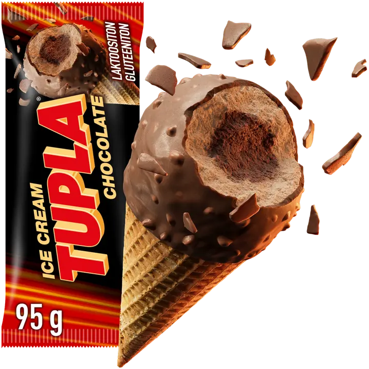 Tupla Chocolate jäätelötuutti 150ml/95g
