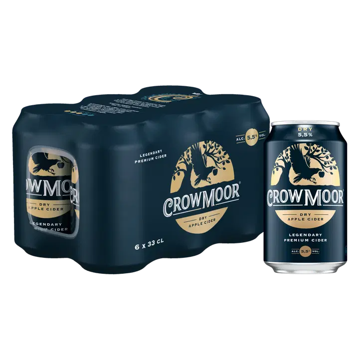 6-pack Crowmoor Dry Apple siideri 5,5 % tölkki 0,33 L