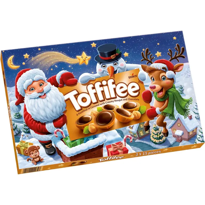 Toffifee 24x375g suklaamakeinen joulu horistontaalinen pakkaus