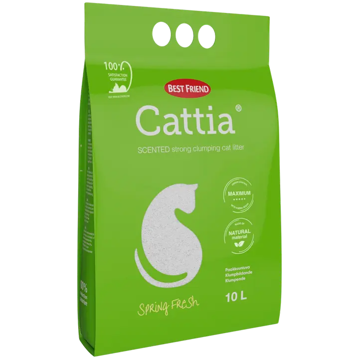 Best Friend Cattia Spring Fresh paakkuuntuva valkoinen kissanhiekka 10l