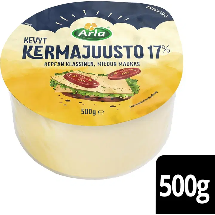Arla Tolkuttomat Juustot Ketterä Kermajuusto 500g 17%
