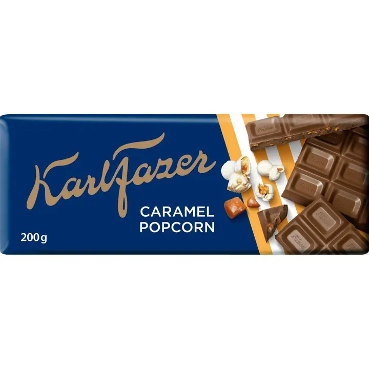 Karl Fazer Caramel Popcorn suklaalevy 200g