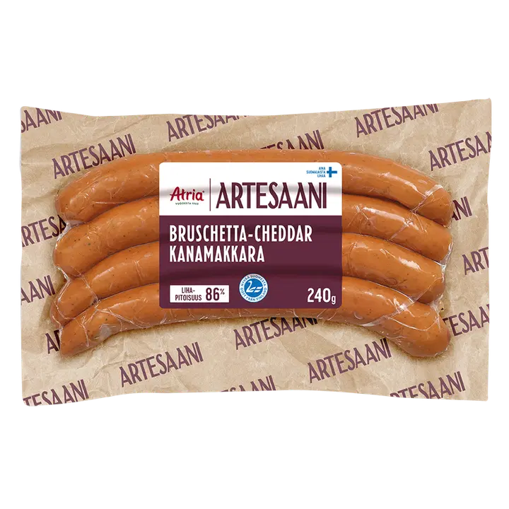 Atria Artesaani bruschetta-cheddar kanamakkara 240g