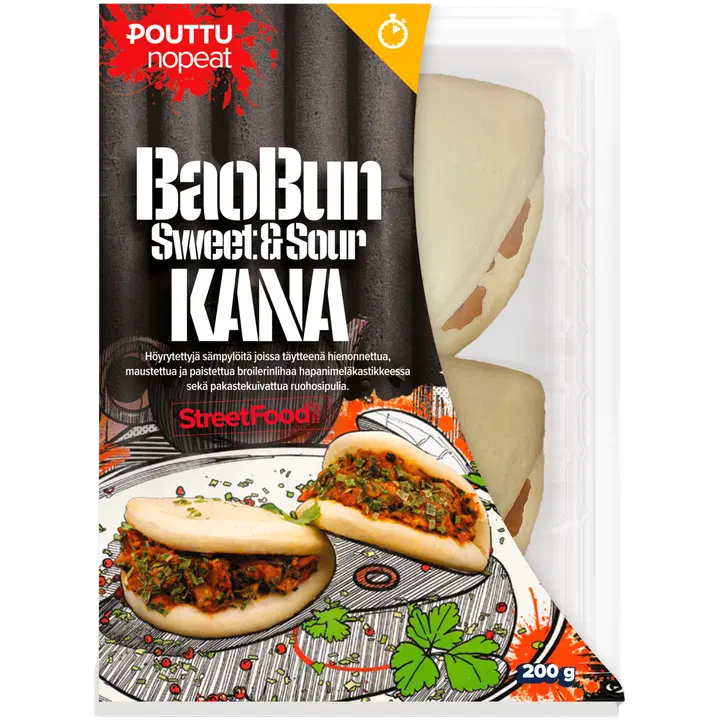 Pouttu Nopeat Bao Bun Sweet & Sour Kana 200g