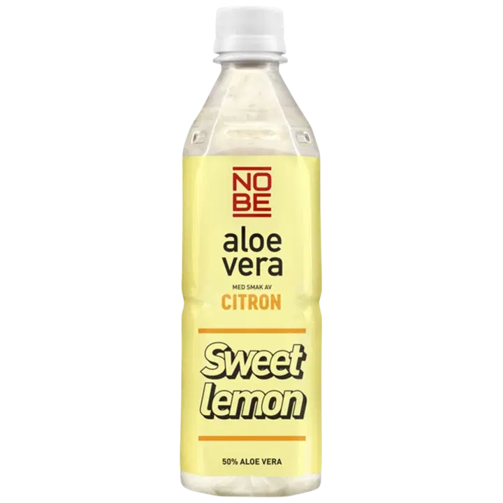 Nobe Sweet Lemon, sitruunan makuinen hiiilihapoton aloe vera juoma 500ml
