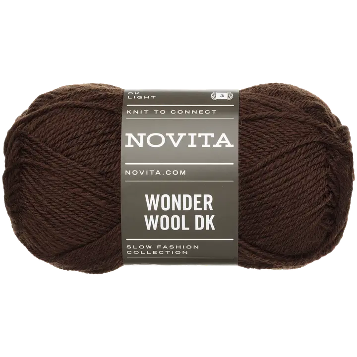 Novita lanka Wonder Wool DK 50 g tumma suklaa 6341