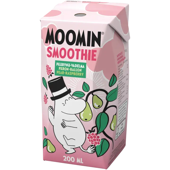 Moomin päärynä-vadelma smoothie 200ml