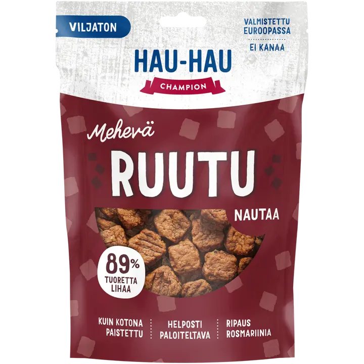 Hau-Hau Champion Mehevä Ruutu Nautaa herkku 140 g