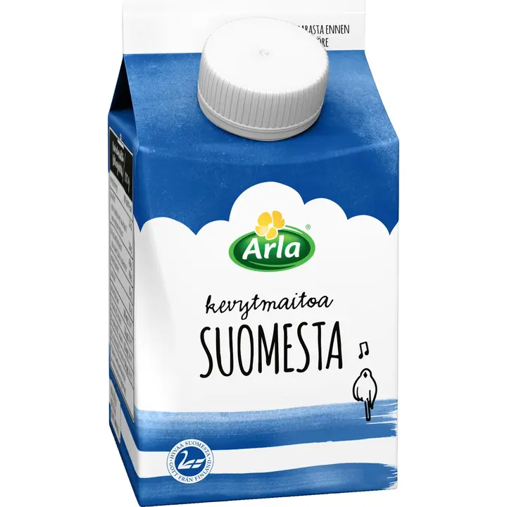 Arla 2 dl kevyt maito Suomesta ESL