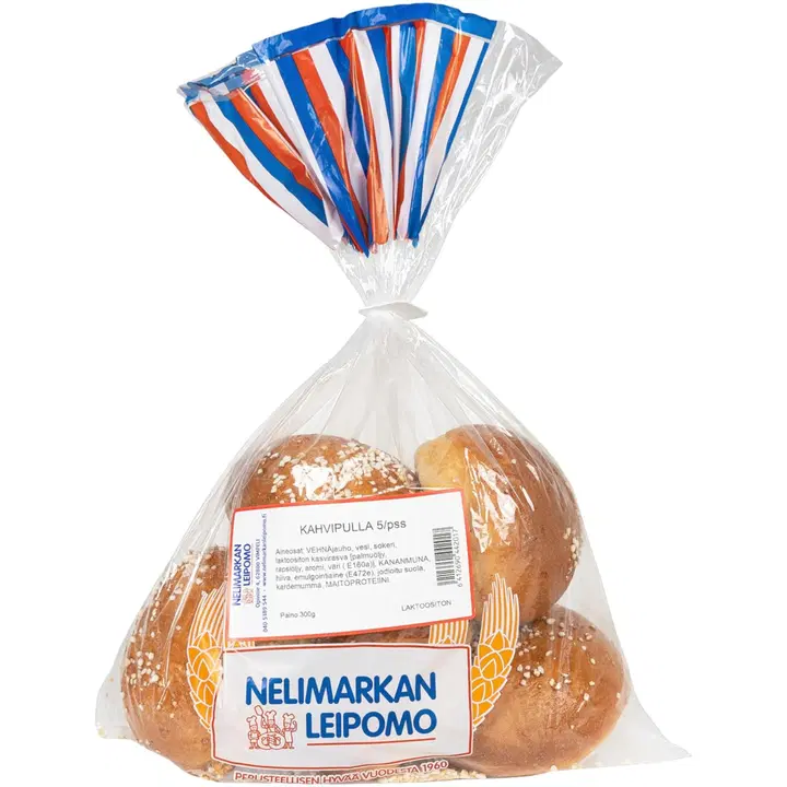 Kahvipulla 5/pss 300g Nelimarkan Leipomo