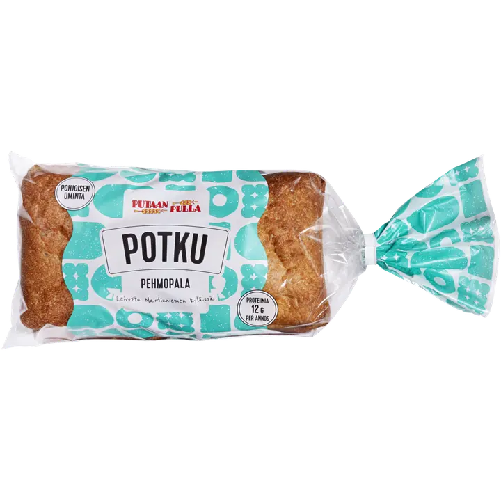 PutaanPulla Potku Pehmopala 4 kpl/280g halkaistu vaalea siemenpalaleipä