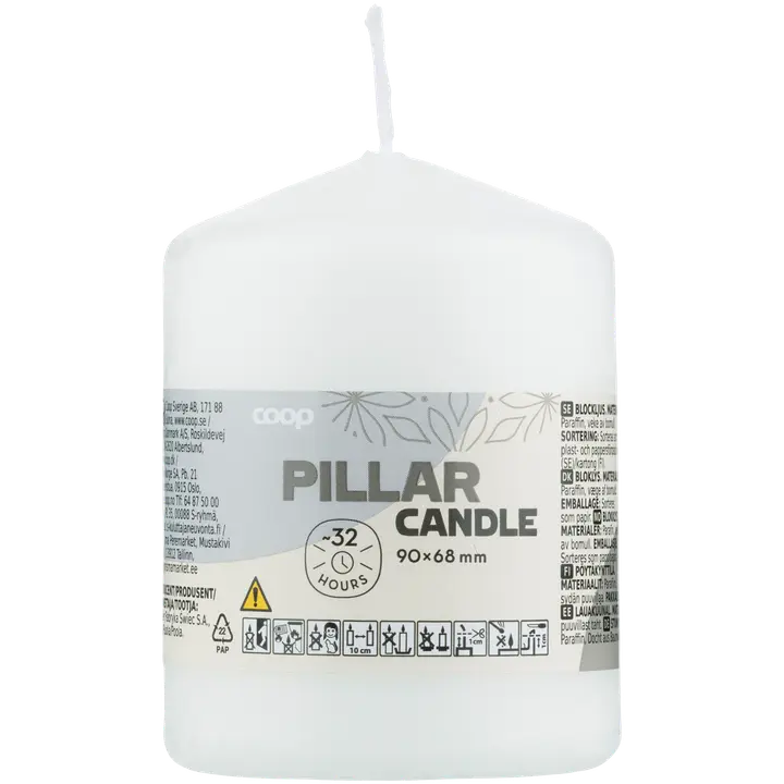 Coop väike lauaküünal 70x90 valge