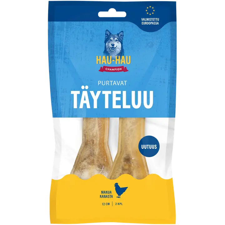 Hau-Hau Champion Purtavat Täyteluu kanalla 12 cm, 2 kpl, 110 g