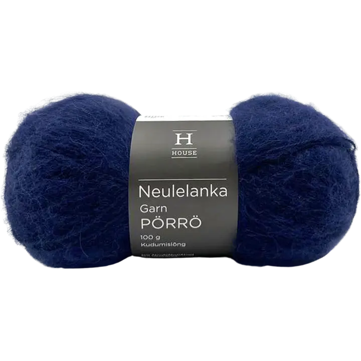 House lanka mohair-villa-akryyli Pörrö 100 g Navy Blue 11458