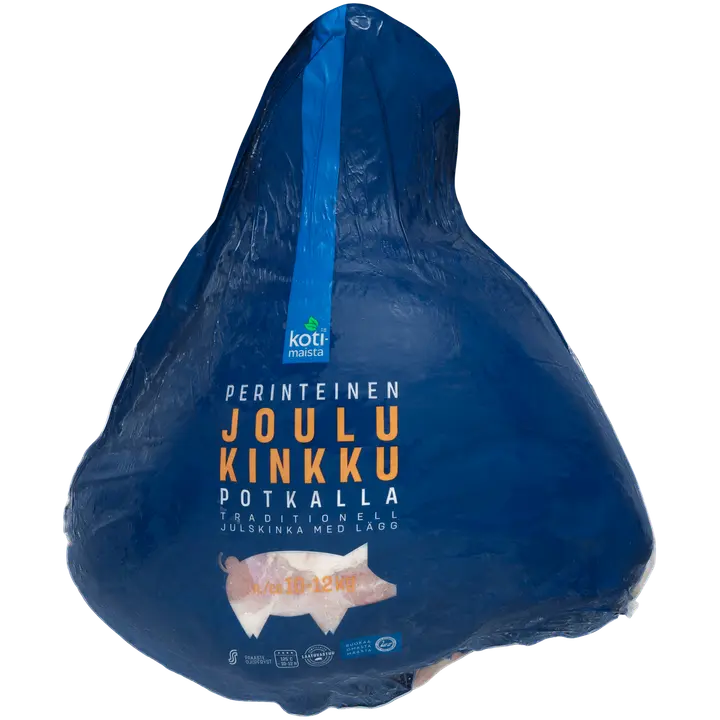Kotimaista perinteinen joulukinkku potkalla n10-12 kg pakaste