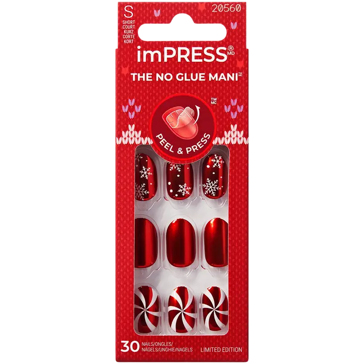 Kiss imPress Holiday-25 Nails -Merry n Bright 30kpl