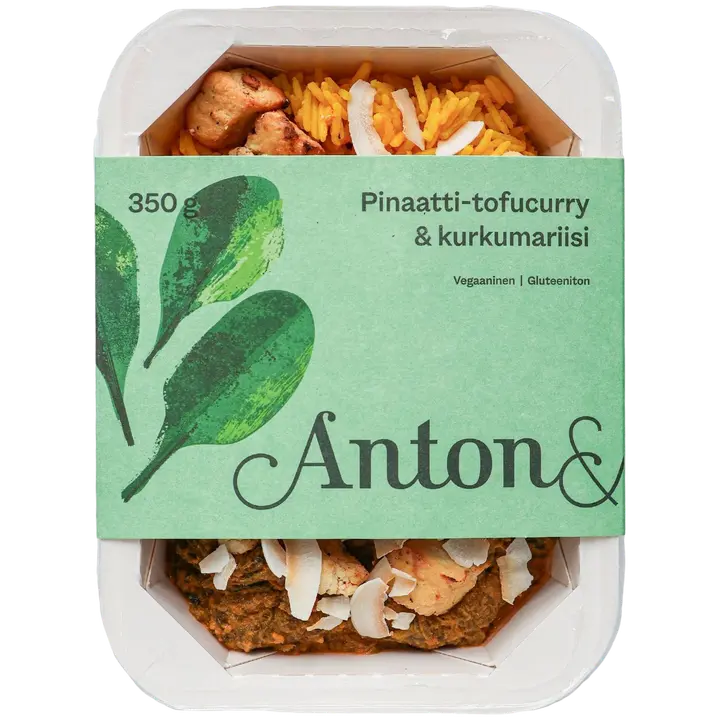 Anton&Anton Pinaatti tofu-curry & kurkumariisi 350g