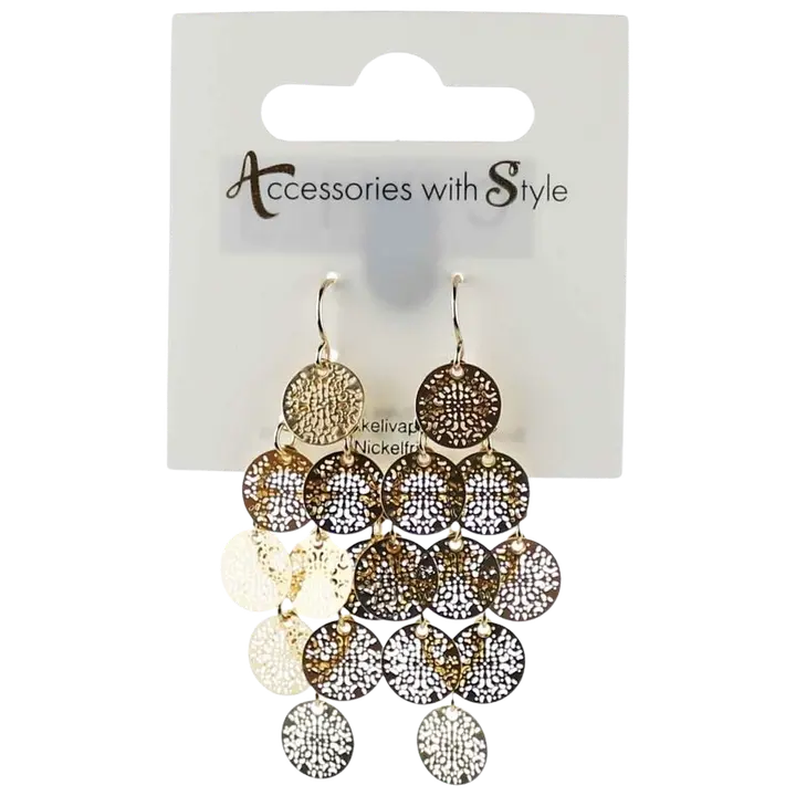 Kõrvarõngad lehed kuldne